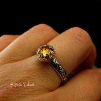 Pierścień – Sun - Słoneczny Cytryn Srebro 
