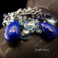Kolczyki ELEGANT – Lapis Lazuli Topaz Srebro